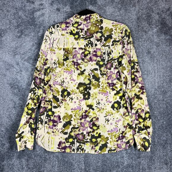 Pendleton Shirt Womens 8 Silk Watercolor Lightweight Button Front Longsleeve - Picture 7 of 8